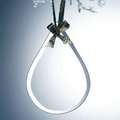 Beveled Jade Glass Ornament - tear drop (Screened)